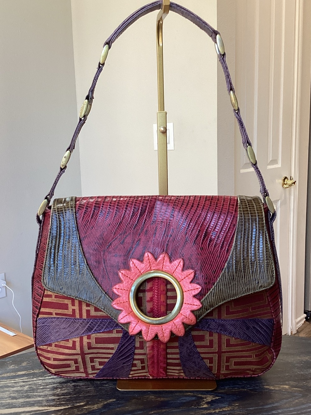 Spencer and Rutherford Mixed-Texture Vintage Shoulder Bag #243 of 500